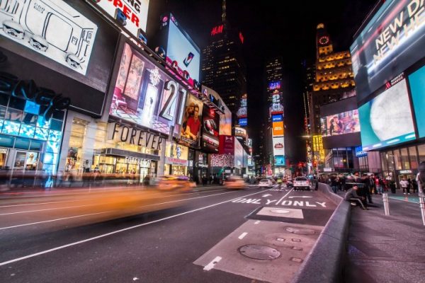 New York street at night 