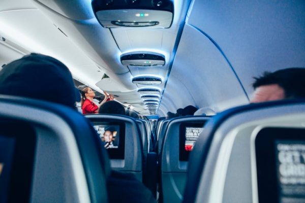 The interior of a plane