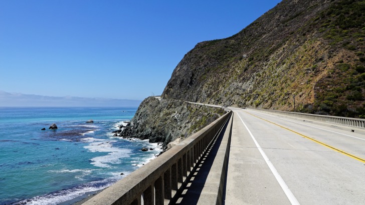 Road along the sea