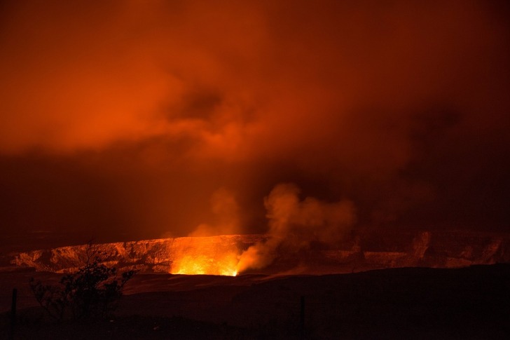 Volcano crater