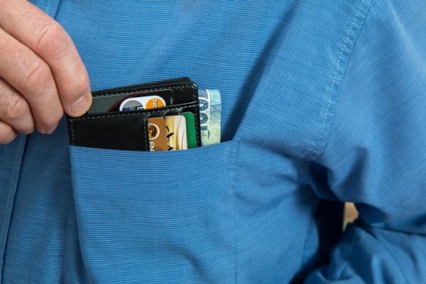 Wallet in a pocket