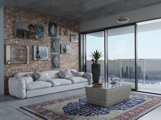 Apartment with huge windows