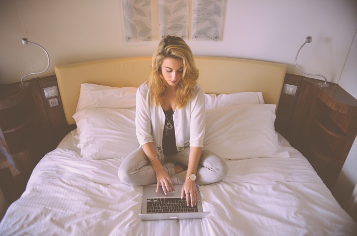 Woman with a laptop