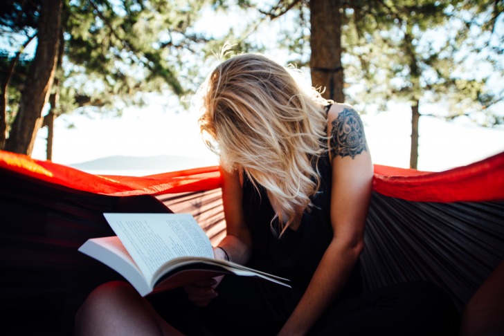 Girl reading a book