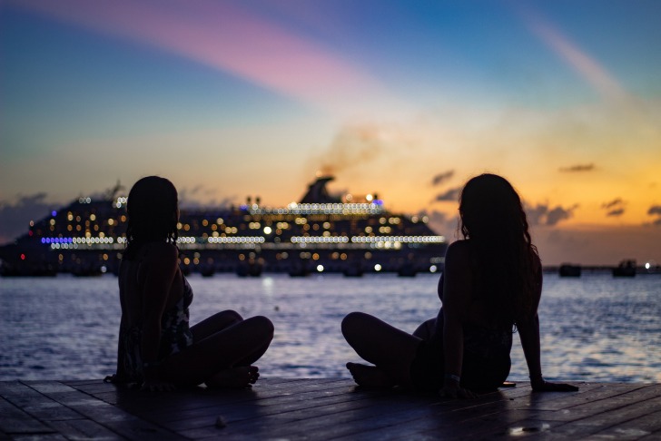 Two girls by the sea
