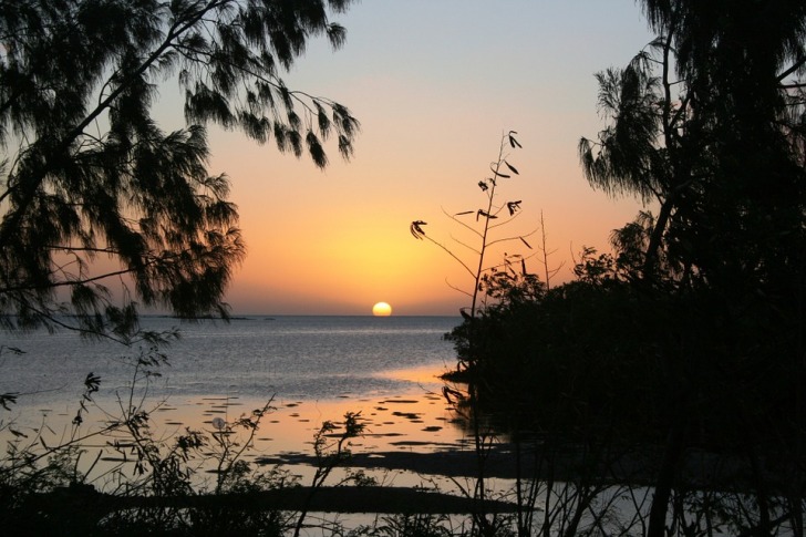 Sunset over the sea